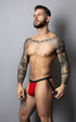 Male Power 349-300 Hot Mesh Jock Color Black-Red